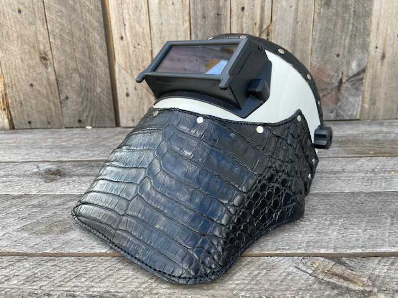 Outlaw Leather - Welding Hood - Black Caiman